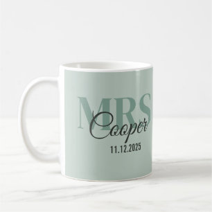 Bride Name With Wedding Date Bay Pepper Colour Tex Coffee Mug