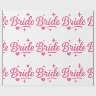 Bride Neon Pink Wrapping Paper