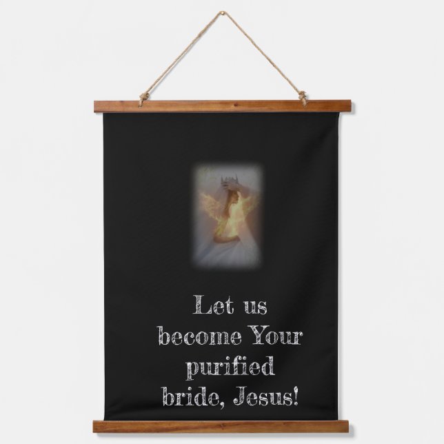 Bride of Christ Wood Topped Wall Tapestry (Front)
