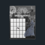 Bride of Frankenstein Bingo Bridal Halloween  Notepad<br><div class="desc">This design was created though digital art. It may be personalised in the area provided by changing the photo and/or text. Or it can be customised by choosing the click to customise further option and delete or change the colour the background, add text, change the text colour or style, or...</div>