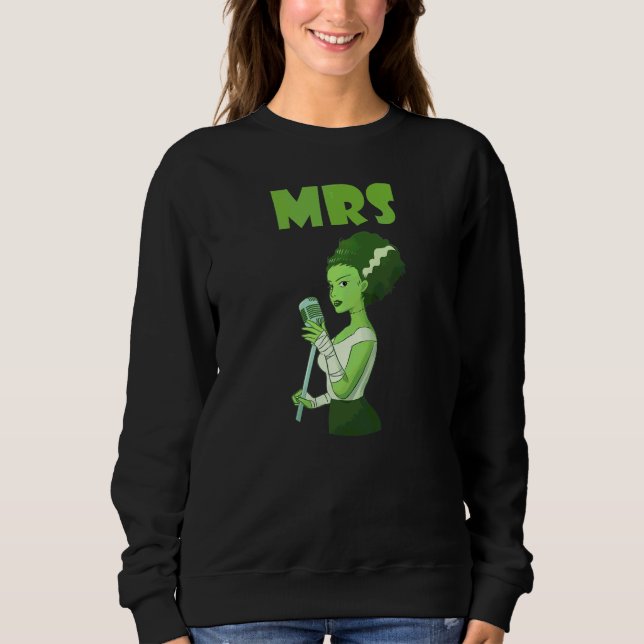 Bride of Frankenstein Halloween Matching Couple Sweatshirt (Front)