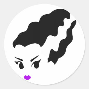 Bride Of Frankenstein Monster Halloween Costume 2 Classic Round Sticker