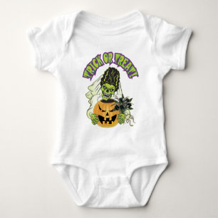 Bride of Frankenstein Skull Baby Bodysuit
