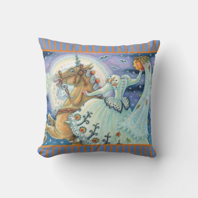 BRIDE OF SLEEPY HOLLOW, HALLOWEEN THROW PILLOW (Front)