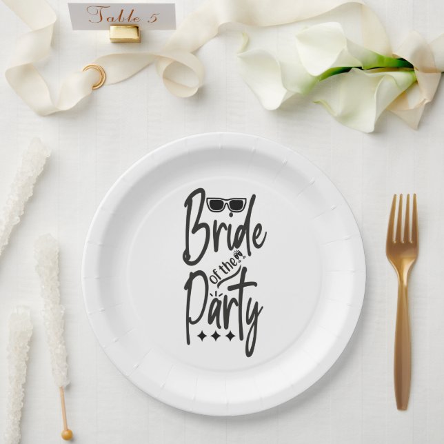 Bride Of The Party Paper Plate (Wedding)
