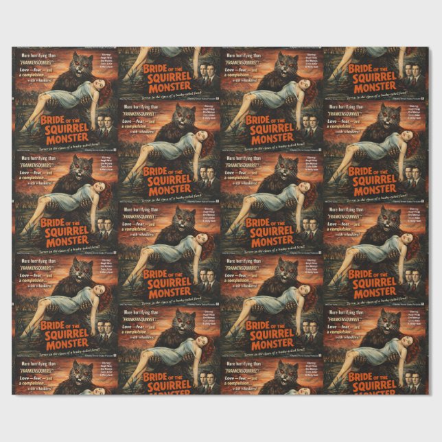 Bride of the Squirrel Monster Wrapping Paper (Flat)