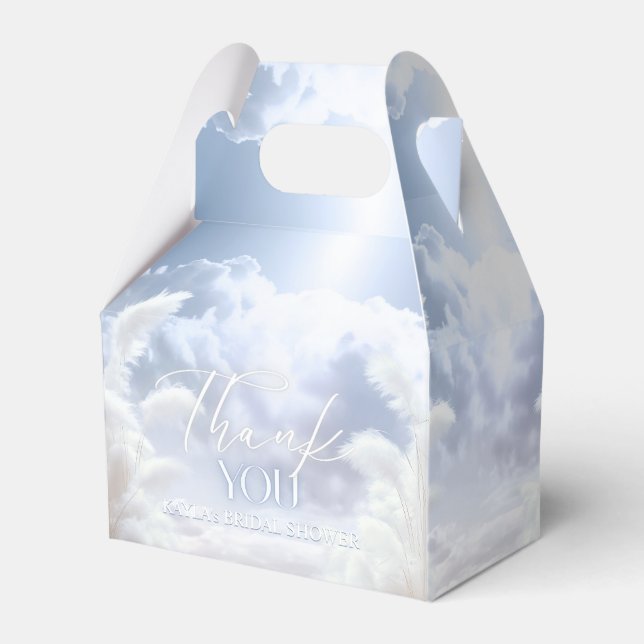Bride On Cloud Nine 9 Pampas Bridal Shower Favour Box (Front Side)