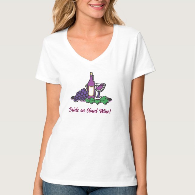 Bride on Cloud Wine T-Shirt (Front)