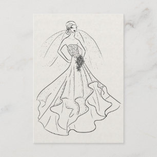 Bride on French Linen Invitation