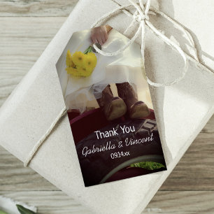 Bride on Tractor Country Farm Wedding Favour Tags