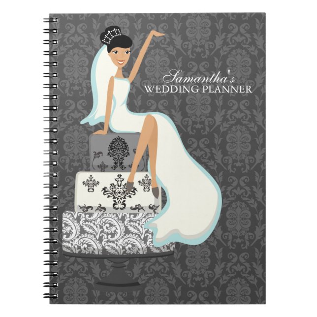 Bride on Wedding Cake Spiral Notebook (Front)
