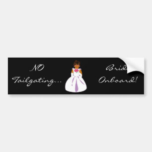 "Bride Onboard" Bumper Sticker -Customizable