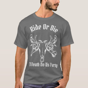 Bride Or Die Babe Gothic Witchy Halloween Tarot Ba T-Shirt