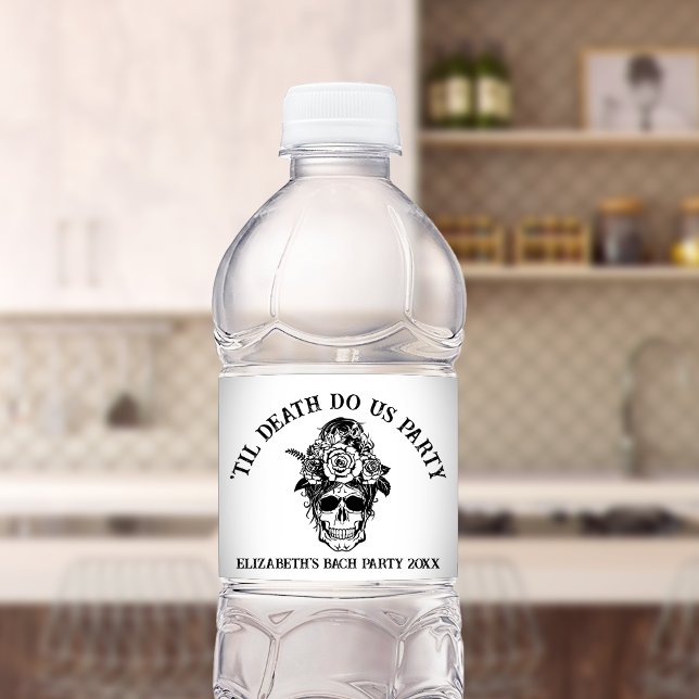 Bride or Die Bachelorette Party Customised Bridal Water Bottle Label (Creator Uploaded)