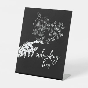 Bride or Die Bachelorette Party Gothic Floral Pedestal Sign