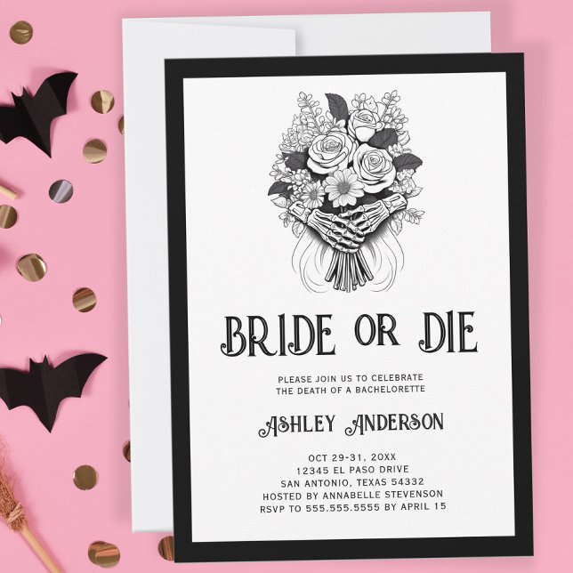 Bride or Die Bachelorette Party Weekend Invitation (Creator Uploaded)