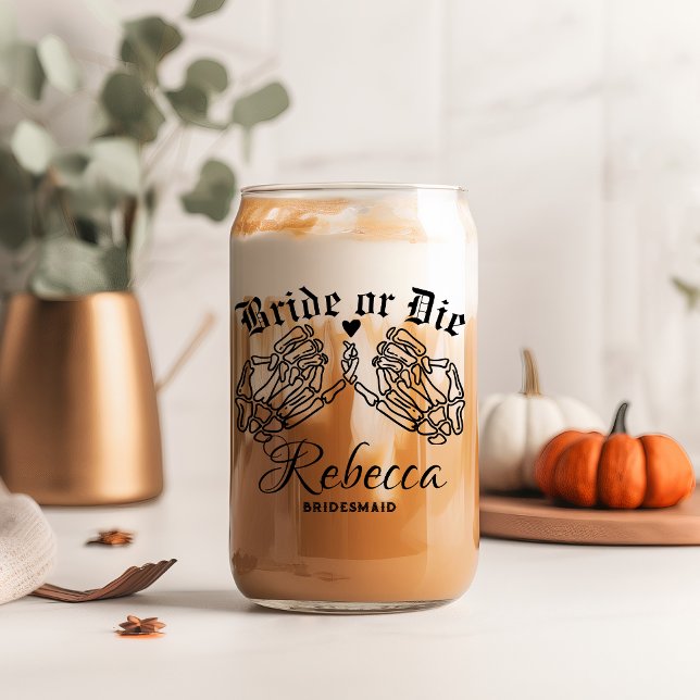 Bride Or Die Personalised Bridesmaids Till Death Can Glass (Creator Uploaded)