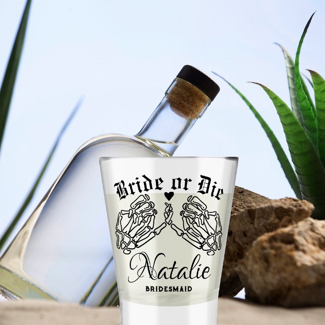 Bride Or Die Personalised Bridesmaids Till Death Shot Glass (Creator Uploaded)