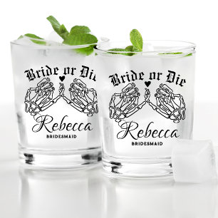 Bride Or Die Personalised Bridesmaids Till Death Whiskey Glass