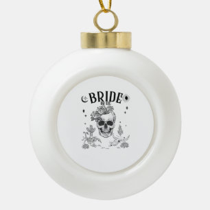 Bride Or Die Till Death Do Us Party Gothic Bachelo Ceramic Ball Christmas Ornament