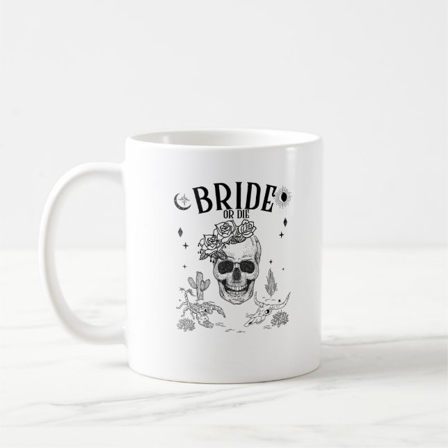 Bride Or Die Till Death Do Us Party Gothic Bachelo Coffee Mug (Left)