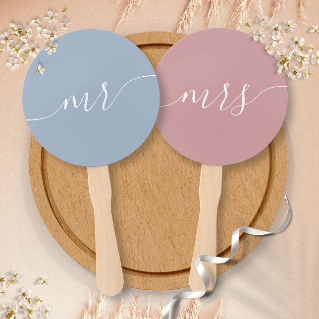 Bride or Groom Mr Mrs Wedding Game Hand Fan (Creator Uploaded)