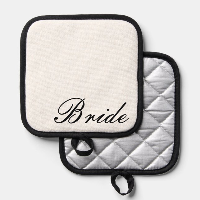bride oven mitt pot holder (Front/Back)