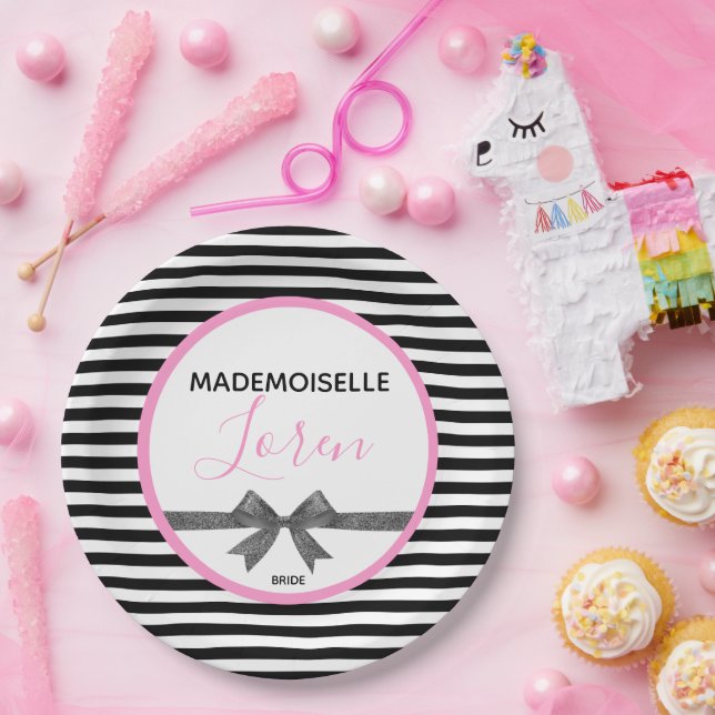 BRIDE   Parisian Theme Couture Shower Party Paper Plate (Party)