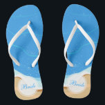 Bride Personalised Beach Wedding | Flip Flops<br><div class="desc">Bride Personalised Beach Wedding | Flip Flops

For further customisation,  please click the "Customise" button and use our design tool to modify this template. If the options are available,  you may change text and image by simply clicking on "Edit/Remove Text or Image Here" and add your own.</div>