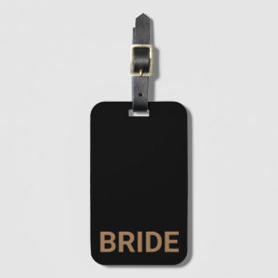 Bride Personalised Simple Modern Luggage Tag