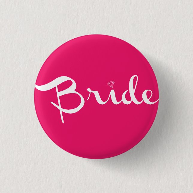 Bride Pin White on Hot Pink (Front)