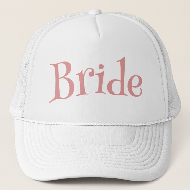 Bride Pink and White Trucker Hat (Front)