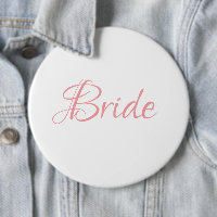 Bride Pink Script Wedding Elegant Simple Chic