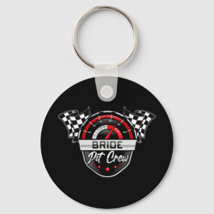 Bride Pit Crew Race Car Birthday Party Matching Fa Key Ring