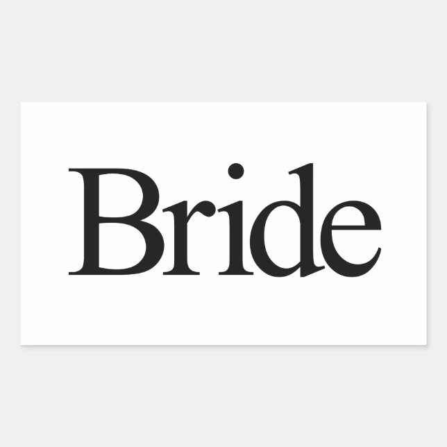 Bride Rectangular Sticker (Front)