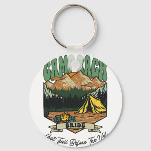 Bride Retro Camp Bach Party Camping Bachelorette 2 Key Ring