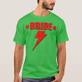 Bride Retro Lightning Cute Bridesmaid Bachelorette T-Shirt