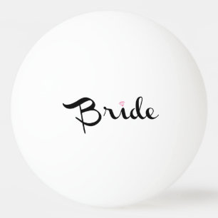 Bride Retro Script Ping Pong Ball