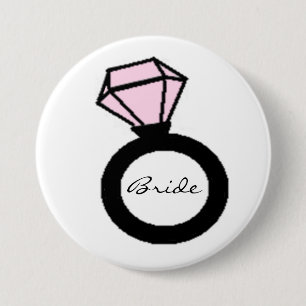 Bride Ring 7.5 Cm Round Badge