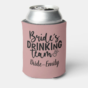 Bride’s Drinking Team Party Crew Statement Graphic Can Cooler