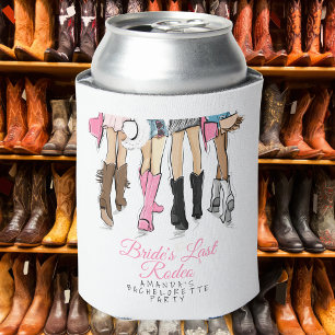Bride’s Last Rodeo Bachelorette Cowboy Boots Favor Can Cooler