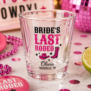 Bride’s Last Rodeo Western Bachelorette Favour Shot Glass
