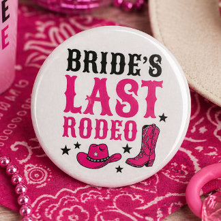 Bride’s Last Rodeo Western Bachelorette Party 3 Cm Round Badge