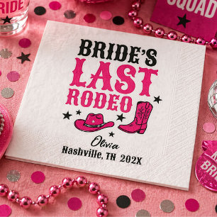 Bride’s Last Rodeo Western Bachelorette Party Napkin
