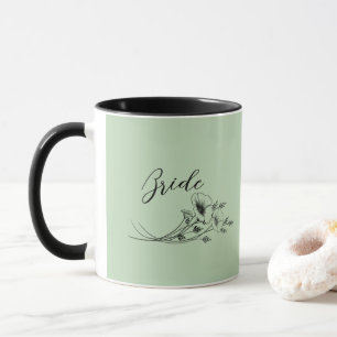 Bride Sage Wild Flower Doodles Mug