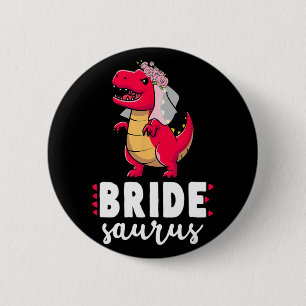 Bride Saurus Dinosaur Engagement Wedding Couples M 6 Cm Round Badge