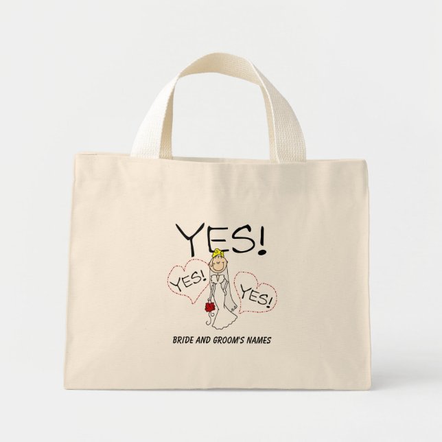 Bride Says YES Customisable Tote Bag (Front)