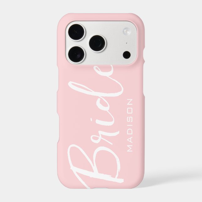 Bride Script Blush Pink Wedding Personalised (Back)