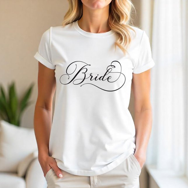 Bride Script Bridal Shower T-Shirt – Elegant Tri-Blend Shirt (Bride Tee)