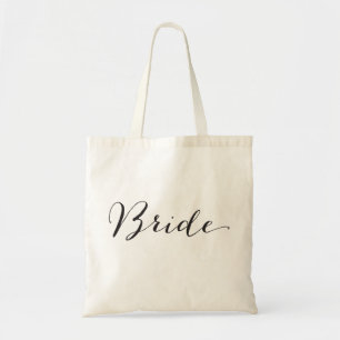 Bride Script Chic Bridal Party Wedding Tote Bag